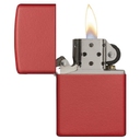 Зажигалка ZIPPO классическая с красным матовым покрытием | Classic Red Matte, латунь/сталь, красная, матовая, 38x13x57 мм для нанесения логотипа