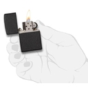 Зажигалка ZIPPO классическая с черным покрытием с кракелюром | Classic Black Crackle™, латунь/сталь, чёрная, матовая, 38x13x57 мм для нанесения логотипа