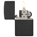 Зажигалка ZIPPO классическая с черным покрытием с кракелюром | Classic Black Crackle™, латунь/сталь, чёрная, матовая, 38x13x57 мм для нанесения логотипа