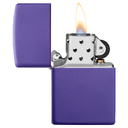 Зажигалка ZIPPO классическая с фиолетовым матовым покрытием | Classic Purple Matte, латунь/сталь, фиолетовая, матовая, 38x13x57 мм для нанесения логотипа