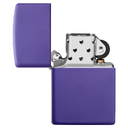 Зажигалка ZIPPO классическая с фиолетовым матовым покрытием | Classic Purple Matte, латунь/сталь, фиолетовая, матовая, 38x13x57 мм для нанесения логотипа