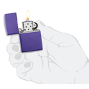 Зажигалка ZIPPO классическая с фиолетовым матовым покрытием | Classic Purple Matte, латунь/сталь, фиолетовая, матовая, 38x13x57 мм для нанесения логотипа