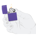 Зажигалка ZIPPO Логотип с фиолетовым матовым покрытием | Logo Purple Matte, латунь/сталь, фиолетовая, матовая, 38x13x57 мм для нанесения логотипа