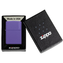 Зажигалка ZIPPO Логотип с фиолетовым матовым покрытием | Logo Purple Matte, латунь/сталь, фиолетовая, матовая, 38x13x57 мм для нанесения логотипа