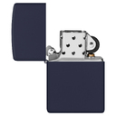 Зажигалка ZIPPO классическая с темно-синем матовым покрытием | Classic Navy Matte, латунь/сталь, синяя, матовая, 38x13x57 мм для нанесения логотипа