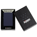 Зажигалка ZIPPO классическая с темно-синем матовым покрытием | Classic Navy Matte, латунь/сталь, синяя, матовая, 38x13x57 мм для нанесения логотипа