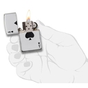 Зажигалка ZIPPO Туз пик с покрытием Глянцевый хром | Simple Spade Design High Polish Chrome, латунь/сталь, серебристая, 38x13x57 мм для нанесения логотипа