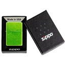 Зажигалка ZIPPO классическая с кислотным зеленым покрытием | Classic Lurid, латунь/сталь, зеленая, глянцевая, 38x13x57 мм для нанесения логотипа