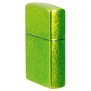 Зажигалка ZIPPO классическая с кислотным зеленым покрытием | Classic Lurid, латунь/сталь, зеленая, глянцевая, 38x13x57 мм для нанесения логотипа
