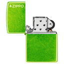 Зажигалка ZIPPO Логотип с кислотным зеленым покрытием | Logo Lurid, латунь/сталь, зеленая, глянцевая, 38x13x57 мм для нанесения логотипа