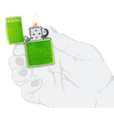 Зажигалка ZIPPO Логотип с кислотным зеленым покрытием | Logo Lurid, латунь/сталь, зеленая, глянцевая, 38x13x57 мм для нанесения логотипа