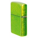 Зажигалка ZIPPO Логотип с кислотным зеленым покрытием | Logo Lurid, латунь/сталь, зеленая, глянцевая, 38x13x57 мм для нанесения логотипа