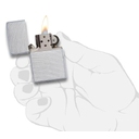 Зажигалка ZIPPO классическая хромированная с дугообразным узором | Classic Chrome Arch, латунь/сталь, серебристая, матовая, 38x13x57 мм для нанесения логотипа