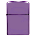 Зажигалка ZIPPO классическая с глянцевым фиолетовым покрытием | Classic High Polish Purple, латунь/сталь, фиолетовая, глянцевая, 38x13x57 мм для нанесения логотипа