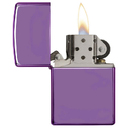 Зажигалка ZIPPO классическая с глянцевым фиолетовым покрытием | Classic High Polish Purple, латунь/сталь, фиолетовая, глянцевая, 38x13x57 мм для нанесения логотипа