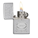Зажигалка ZIPPO Филигранный логотип с покрытием Глянцевый хром | Crown Stamp™ High Polish Chrome, латунь/сталь, серебристая, 38x13x57 мм для нанесения логотипа