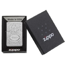 Зажигалка ZIPPO Филигранный логотип с покрытием Глянцевый хром | Crown Stamp™ High Polish Chrome, латунь/сталь, серебристая, 38x13x57 мм для нанесения логотипа