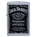 Зажигалка ZIPPO Джек Дэниэлс с покрытием поцарапанный хром | Jack Daniels® Street Chrome, латунь/сталь, серебристая, 38x13x57мм для нанесения логотипа