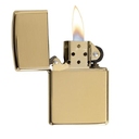 Зажигалка ZIPPO классическая с покрытием Глянцевая латунь | Classic High Polish Brass, латунь/сталь, золотистая, 38x13x57 мм для нанесения логотипа
