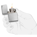 Зажигалка ZIPPO Винтажная 1937 с полосками с покрытием Глянцевый хром | Vintage™Series 1937 High Polish Chrome, латунь/сталь, серебристая, 38x13x57 мм для нанесения логотипа