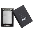 Зажигалка ZIPPO Винтажная 1937 с полосками с покрытием Глянцевый хром | Vintage™Series 1937 High Polish Chrome, латунь/сталь, серебристая, 38x13x57 мм для нанесения логотипа