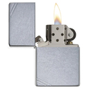 Зажигалка ZIPPO Винтажная с покрытием поцарапанный хром | Vintage Street Chrome, латунь/сталь, серебристая, матовая, 38x13x57 мм для нанесения логотипа