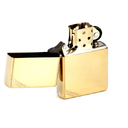Зажигалка ZIPPO Винтажная с покрытием Глянцевая латунь | Vintage™ High Polish Brass, латунь/сталь, золотистая, 38x13x57 мм для нанесения логотипа