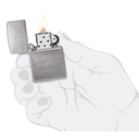 Зажигалка ZIPPO классическая с покрытием матовый хром | Classic Brushed Chrome, латунь/сталь, серебристая, матовая, 38x13x57 мм для нанесения логотипа