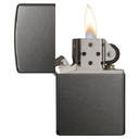 Зажигалка ZIPPO классическая с темно-серым покрытием | Classic Gray Dusk, латунь/сталь, серая, 38x13x57 мм для нанесения логотипа