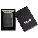 Зажигалка ZIPPO Логотип с темно-серым покрытием | Logo Gray Dusk, латунь/сталь, серая, матовая, 38x13x57 мм для нанесения логотипа