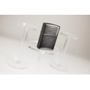 Зажигалка ZIPPO Логотип с темно-серым покрытием | Logo Gray Dusk, латунь/сталь, серая, матовая, 38x13x57 мм для нанесения логотипа
