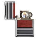Зажигалка для трубок ZIPPO с покрытием глянцевый хром | Pipe High Polish Chrome, латунь/сталь, серебро/дерево, глянцевая, 36x12x56 мм для нанесения логотипа