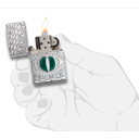 Зажигалка ZIPPO Armor™ Глаз дракона с покрытием Глянцевый хром | Dragon Eye High Polish Chrome, латунь/сталь, серебристая, 38x13x57 мм для нанесения логотипа