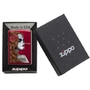 Зажигалка ZIPPO День мертвых с покрытием Красное карамелизированное яблоко | Day of Dead Candy Apple Red™, латунь/сталь,красная,глянцевая, 38x13x57мм для нанесения логотипа