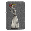 Набор ZIPPO Влюбленные зомби из двух зажигалок с каменным покрытием | Couple Iron Stone, серые, матовые для нанесения логотипа