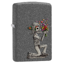Набор ZIPPO Влюбленные зомби из двух зажигалок с каменным покрытием | Couple Iron Stone, серые, матовые для нанесения логотипа
