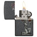 Набор ZIPPO Влюбленные зомби из двух зажигалок с каменным покрытием | Couple Iron Stone, серые, матовые для нанесения логотипа