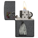 Набор ZIPPO Влюбленные зомби из двух зажигалок с каменным покрытием | Couple Iron Stone, серые, матовые для нанесения логотипа