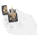 Зажигалка ZIPPO Джокер с черным матовым покрытием | Joker Black Matte, латунь/сталь, черная, 38x13x57 мм для нанесения логотипа