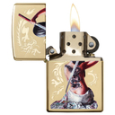 Зажигалка ZIPPO Мацци с покрытием Глянцевая латунь | Mazzi® High Polish Brass, латунь/сталь, золотистая, 38x13x57 мм для нанесения логотипа