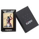 Зажигалка ZIPPO Мацци с покрытием Глянцевая латунь | Mazzi® High Polish Brass, латунь/сталь, золотистая, 38x13x57 мм для нанесения логотипа