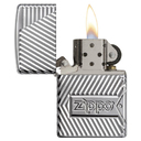 Зажигалка ZIPPO Armor® Заклепки с покрытием Глянцевый хром | Bolts Design High Polish Chrome, латунь/сталь, серебристая, 38x13x57 мм для нанесения логотипа