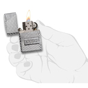 Зажигалка ZIPPO Armor® Заклепки с покрытием Глянцевый хром | Bolts Design High Polish Chrome, латунь/сталь, серебристая, 38x13x57 мм для нанесения логотипа