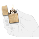 Зажигалка ZIPPO Графический узор с покрытием Глянцевая латунь | Pattern Design High Polish Brass, латунь/сталь, золотистая, 38x13x57 мм для нанесения логотипа