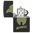 Зажигалка ZIPPO с покрытием Black Matte,латунь/сталь, черная, 38x13x57 мм для нанесения логотипа