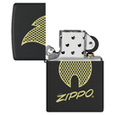 Зажигалка ZIPPO с покрытием Black Matte,латунь/сталь, черная, 38x13x57 мм для нанесения логотипа