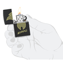 Зажигалка ZIPPO с покрытием Black Matte,латунь/сталь, черная, 38x13x57 мм для нанесения логотипа