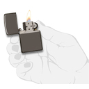 Подарочный набор ZIPPO: зажигалка с покрытием черный лед | Black Ice® и вставной блок для зажигалок для трубок, латунь/сталь, черный/серебристый цвета для нанесения логотипа