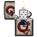 Зажигалка ZIPPO Dragon Ace с покрытием Black Matte, латунь/сталь, чёрная, матовая, 38x13x57 мм для нанесения логотипа