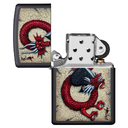 Зажигалка ZIPPO Dragon Ace с покрытием Black Matte, латунь/сталь, чёрная, матовая, 38x13x57 мм для нанесения логотипа